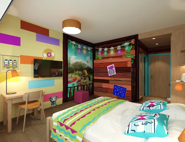 Lego Friends PERSPECTIVE TV Bunk Bed Closed